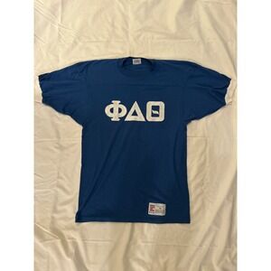 Vintage Phi Beta Sigma SINGLE STITCH Fraterinity Ringer Blue  Size M